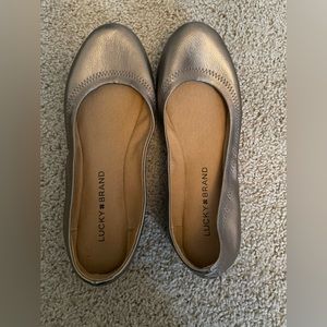 Metallic Gold Lucky Brand Flats